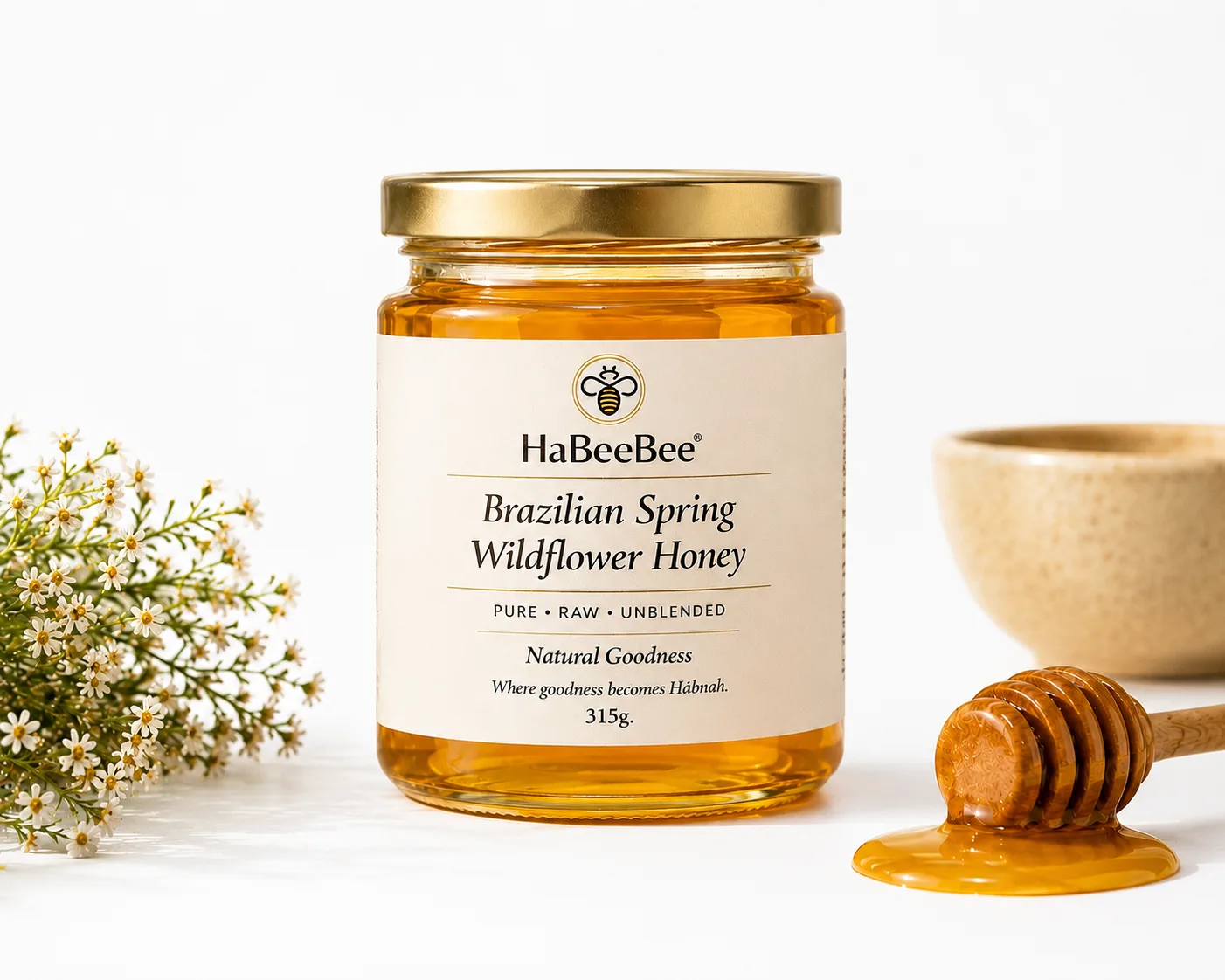 HaBeeBee Brazilian Spring Wildflower Honey 315gm